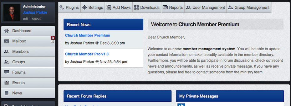 Church Member Premium is a church management system that allows you to keep a database of your users as well as the ability to run ad-hoc reports.